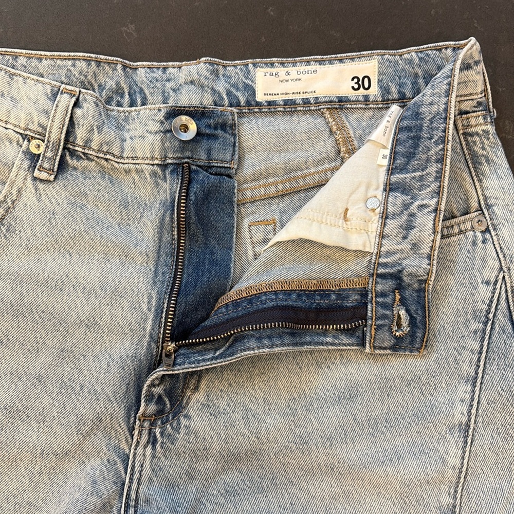 NWT Rag & Bone Sofie Splice High-Rise Jeans - Picture 9 of 10